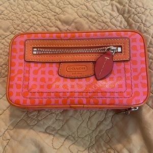 Coach op art jewelry pouch